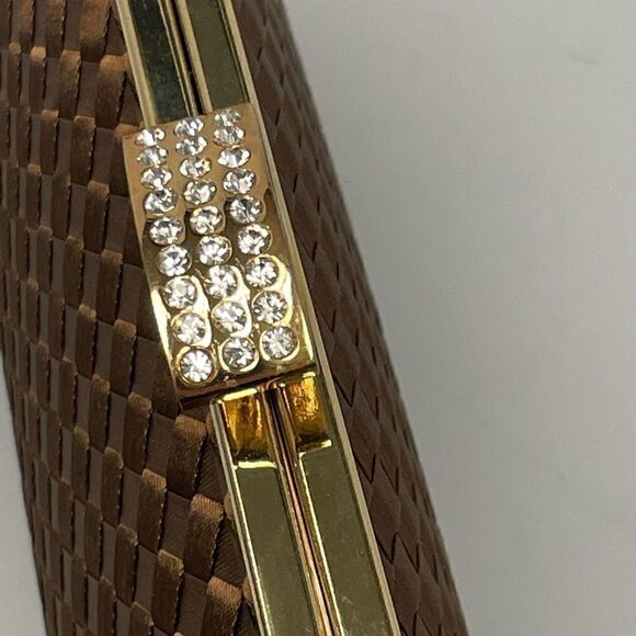 Scheilan  Brown Fabric Weave Clutch/Shoulder Bag - Picture 6 of 7